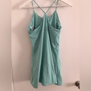 Teal workout dress with built in shorts